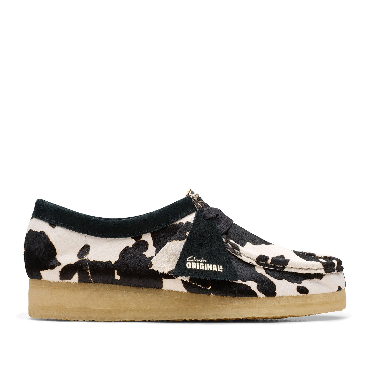Clarks Originals - Clarks Wallabee (W) - COW PRINT / Sort||Hvid - Sko
