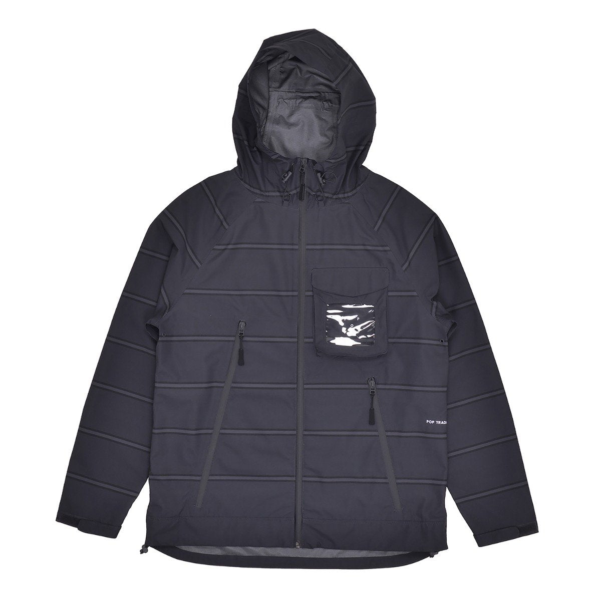 Pop Trading Company - Striped Oracle Jacket - anthracite / black - Herre > Jakker
