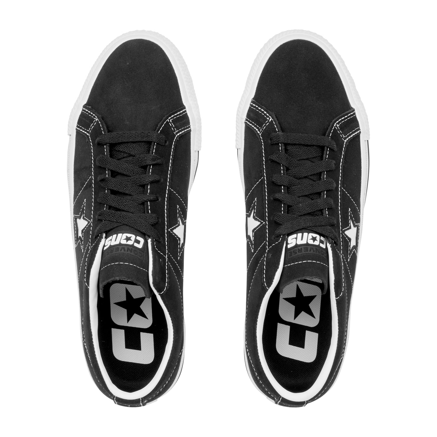 Converse - One Star Pro - BLACK/BLACK/WHITE / Sort - Sko