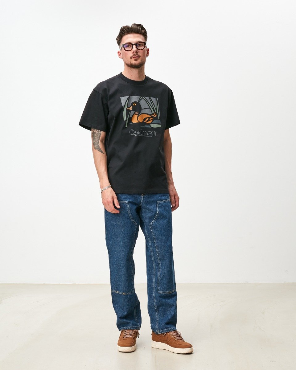 Carhartt WIP - Double Knee Pant Fairfield - BLUE STONE WASH / Blå - Bukser