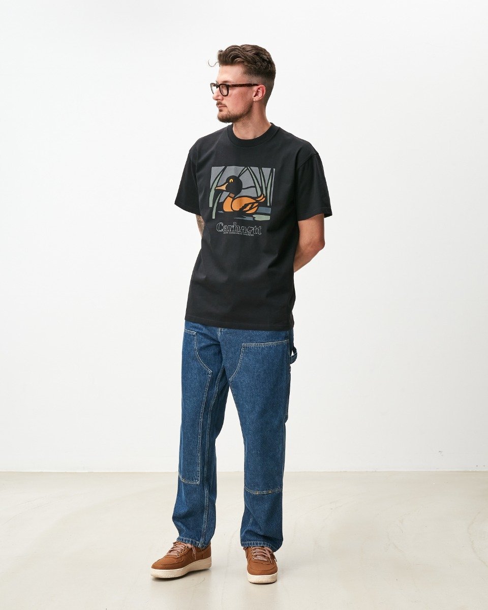 Double Knee Pant Blue Stone Washed