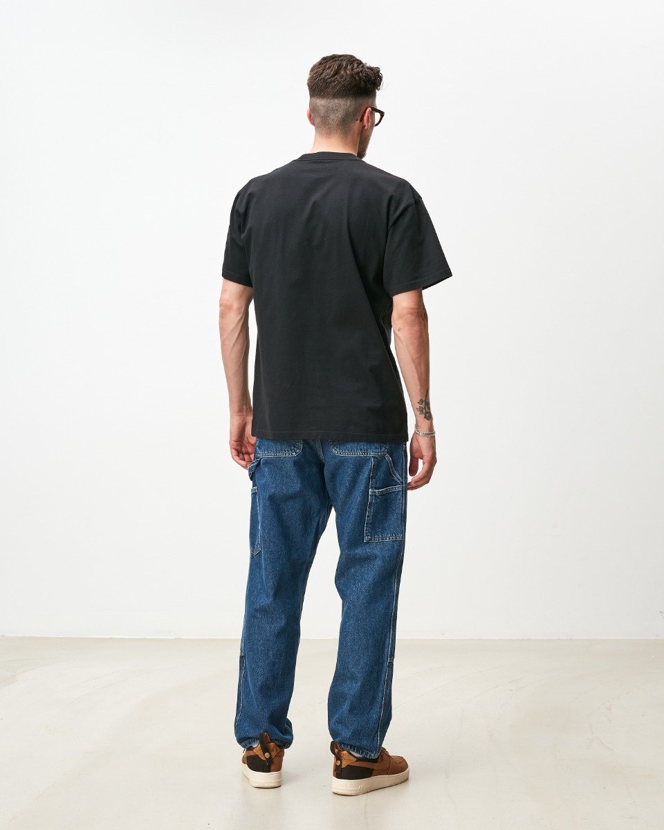 Double Knee Pant Blue Stone Washed