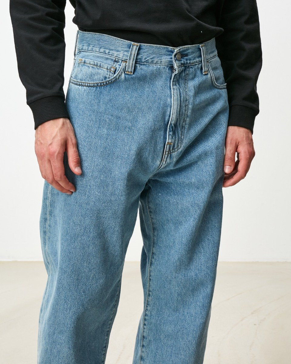 Carhartt WIP - Landon Pant Robertson - BLUE HEAVY STONE WAS / Blå - Bukser