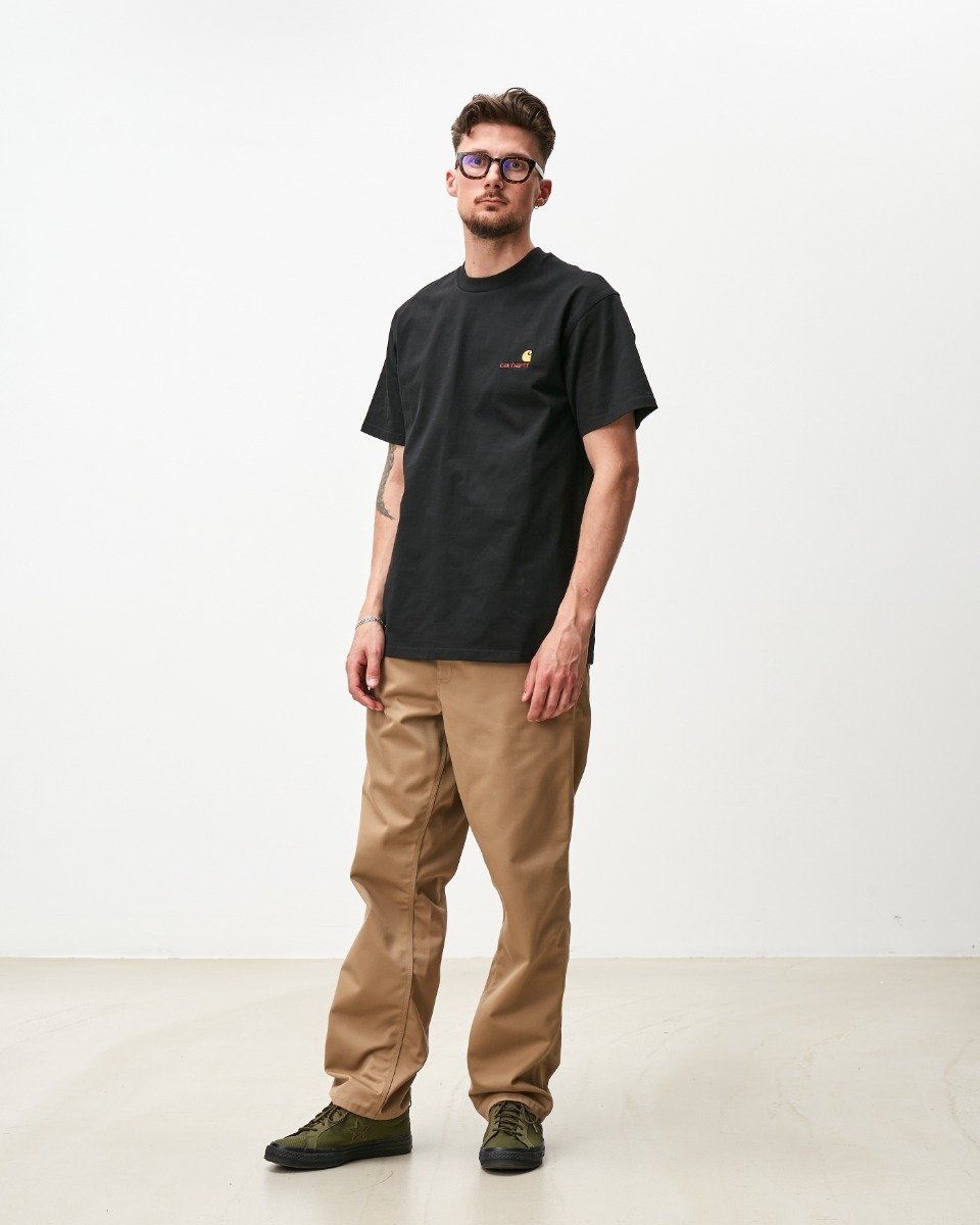 Carhartt WIP - S/S American Script T-Shirt - BLACK / Sort - T-Shirts