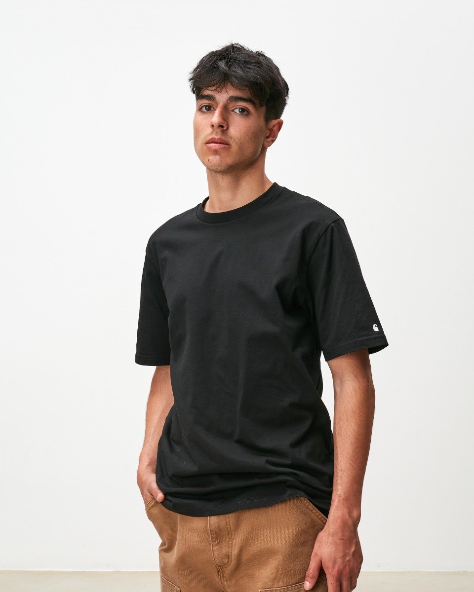 Carhartt WIP - S/S Base T-Shirt - BLACK / WHITE / Sort - T-Shirts