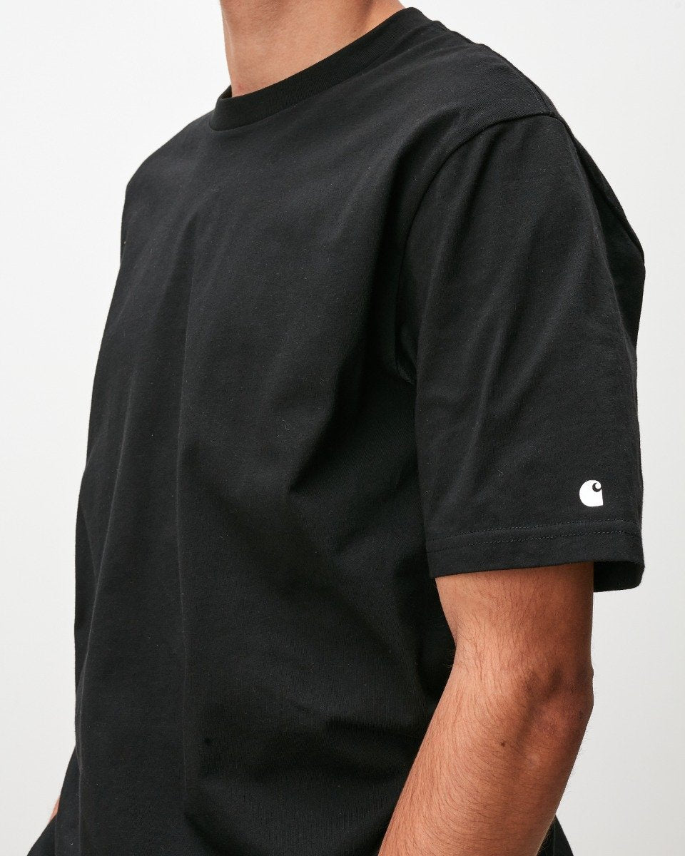 Carhartt WIP - S/S Base T-Shirt - BLACK / WHITE / Sort - T-Shirts