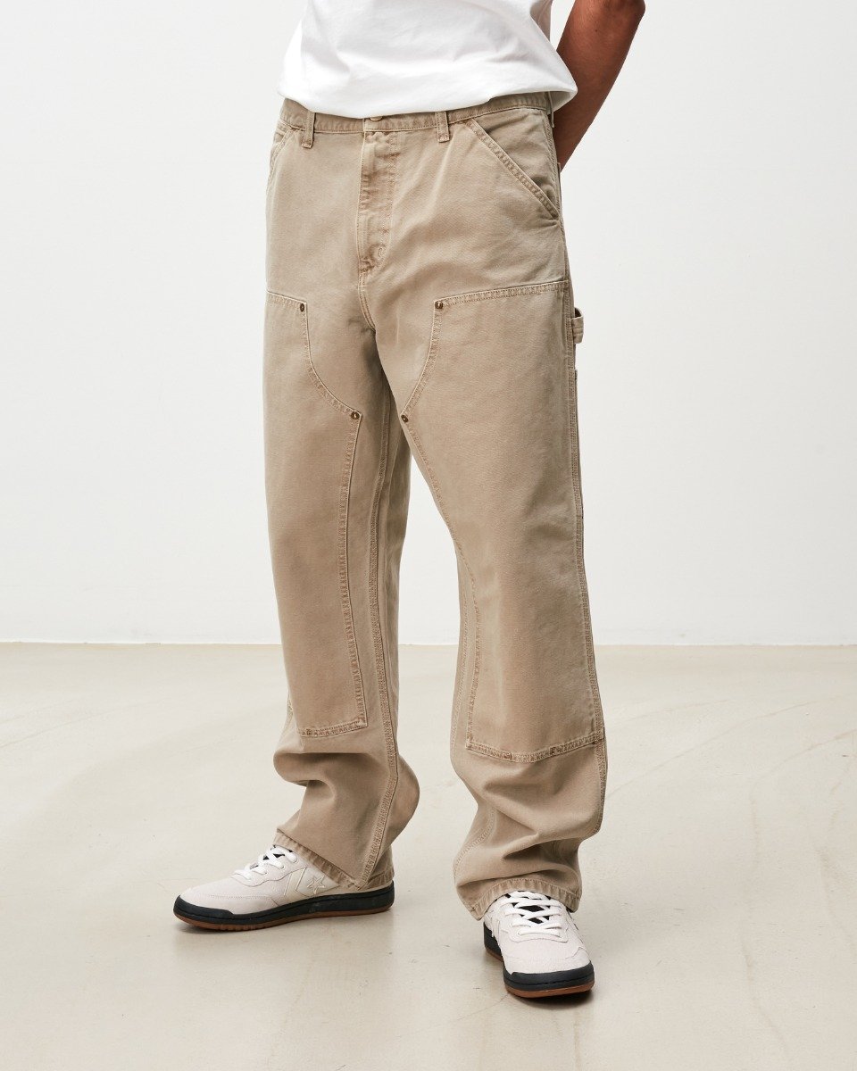 Double Knee Pant Dusty H Brown Faded