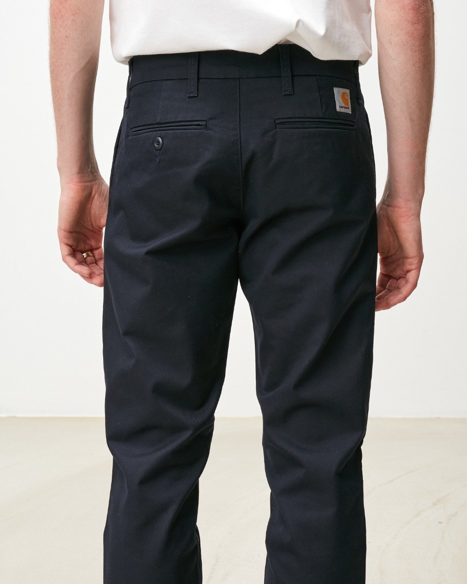 Carhartt WIP - Sid Pant Lamar - DARK NAVY / Blå - Bukser