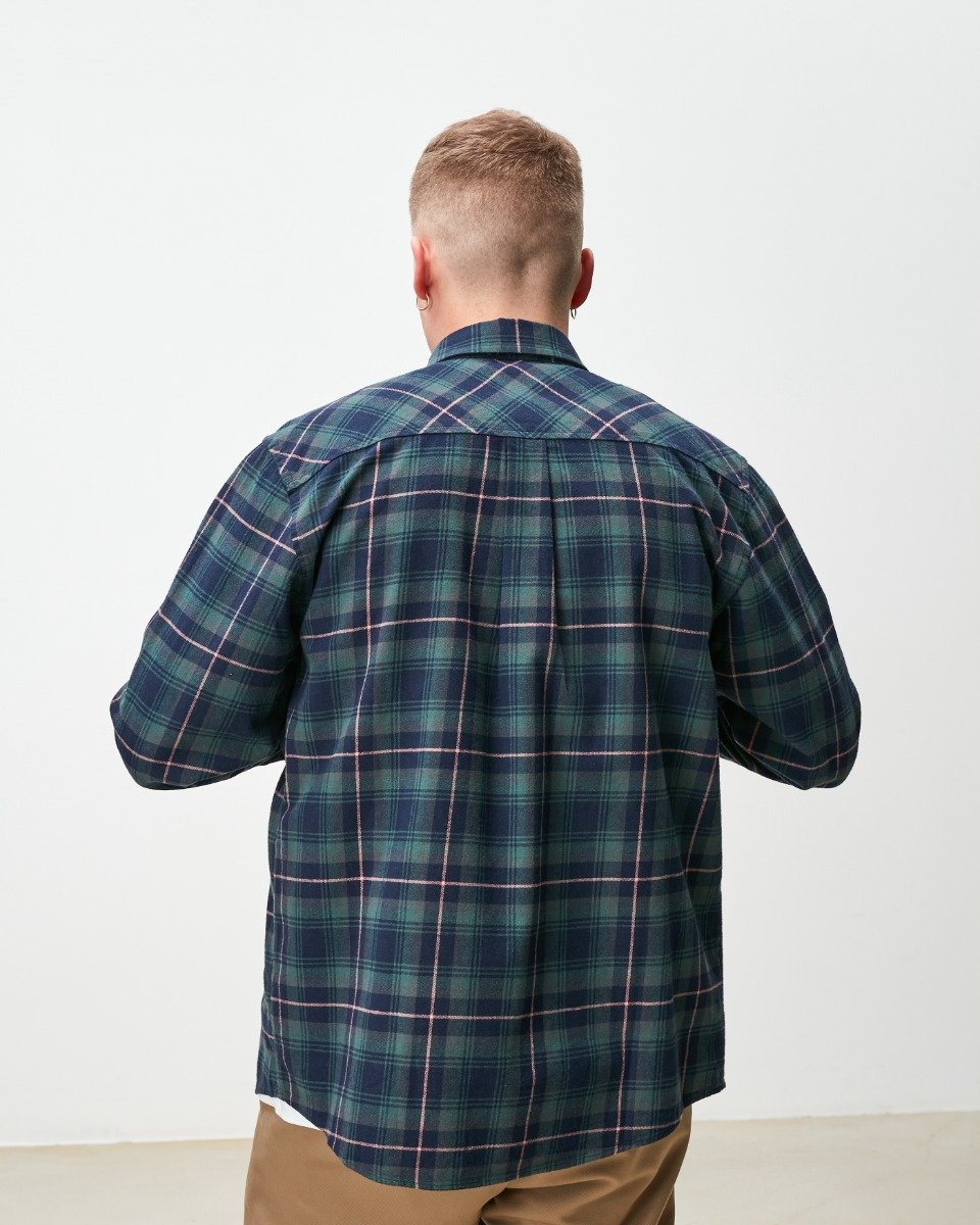 L/S Lermond Shirt Juniper / Dark Navy