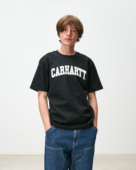 Carhartt WIP - S/S University T-Shirt - BLACK / WHITE / Sort - T-Shirts