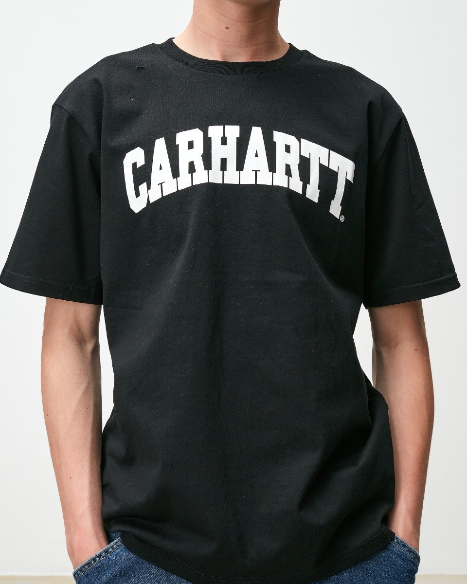 Carhartt WIP - S/S University T-Shirt - BLACK / WHITE / Sort - T-Shirts