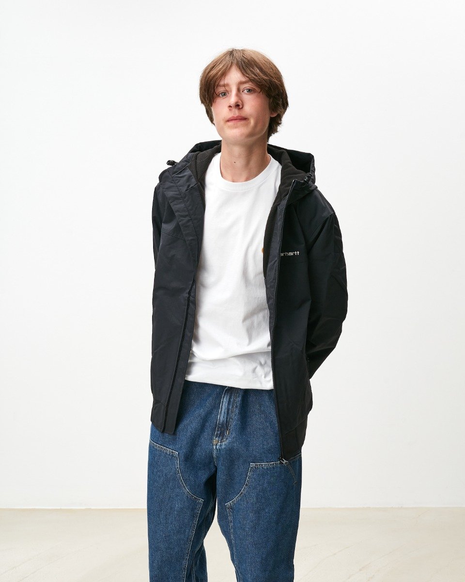 Hooded Sail Jacket Black