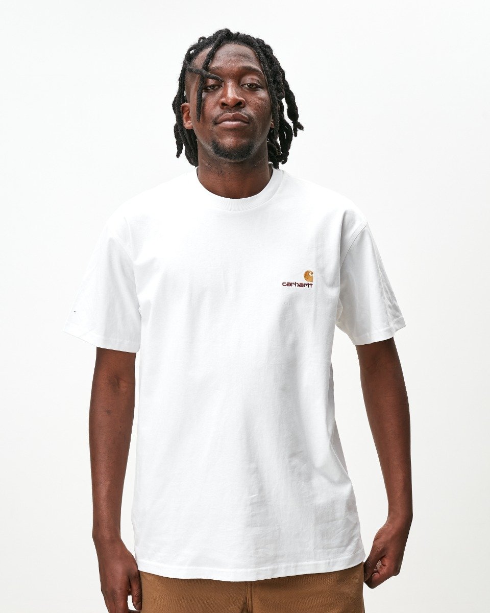 Carhartt WIP S/S American Script T-Shirt White
