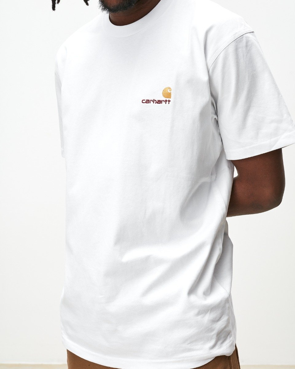 Carhartt WIP - S/S American Script T-Shirt - WHITE / Hvid - T-Shirts