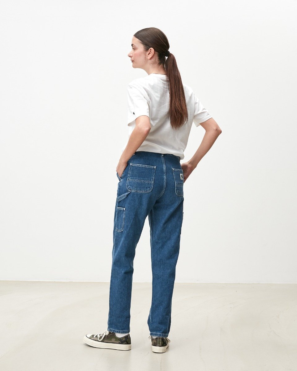 Carhartt WIP - W' Pierce Pant Maverick - BLUE STONE WASH / Blå - Bukser