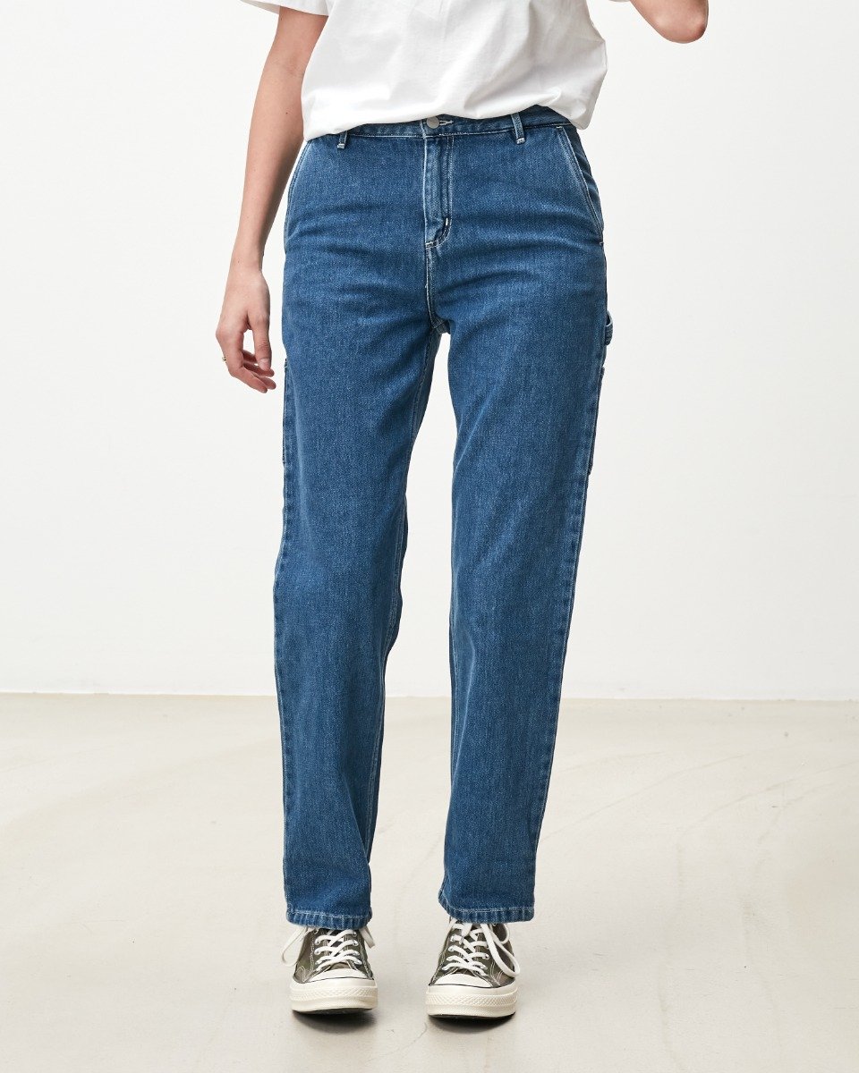 Carhartt WIP - W' Pierce Pant Maverick - BLUE STONE WASH / Blå - Bukser