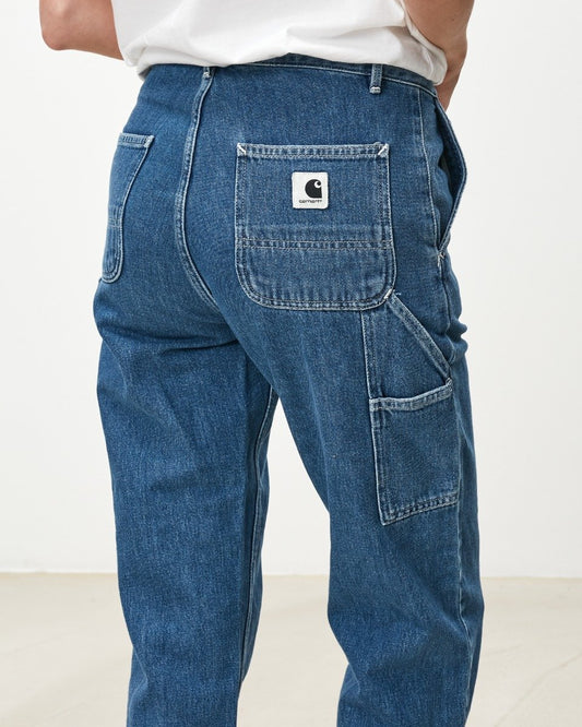 Carhartt WIP - W' Pierce Pant Maverick - BLUE STONE WASH / Blå - Bukser