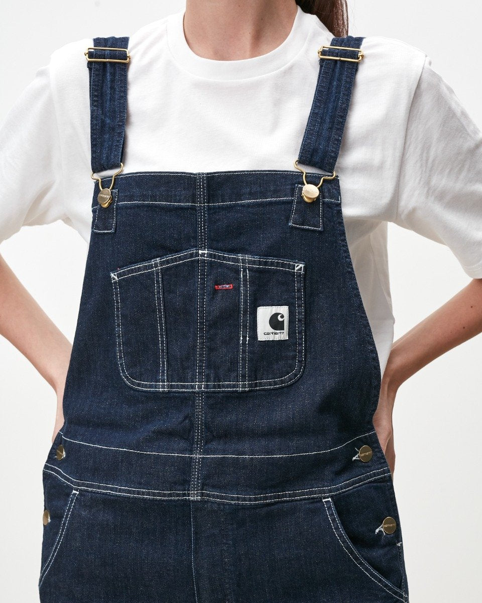 W' Bib Overall Blue Rinsed