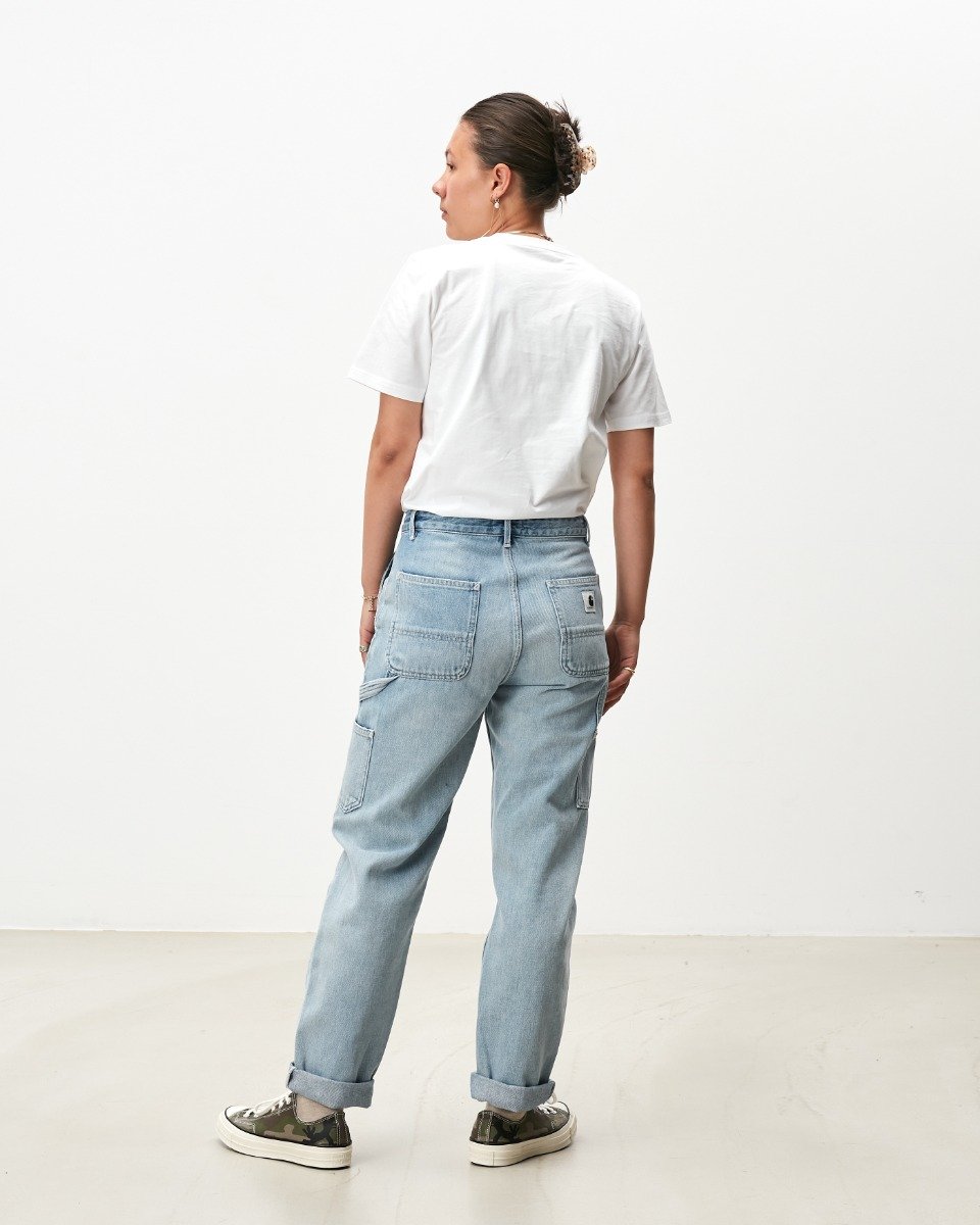 Carhartt WIP - W' Pierce Pant Maverick - BLUE LIGHT STONE / Blå - Bukser