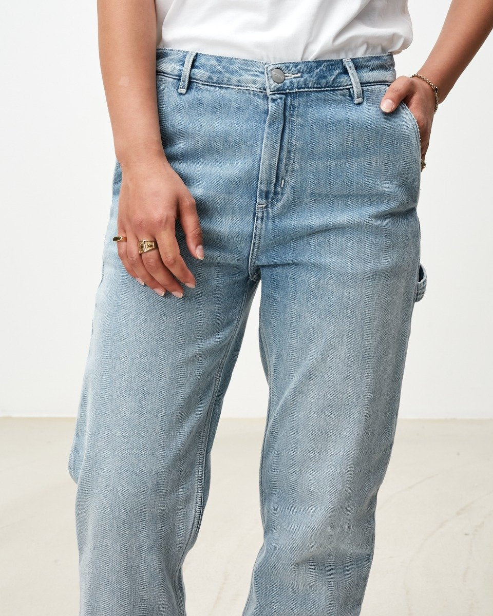Carhartt WIP - W' Pierce Pant Maverick - BLUE LIGHT STONE / Blå - Bukser