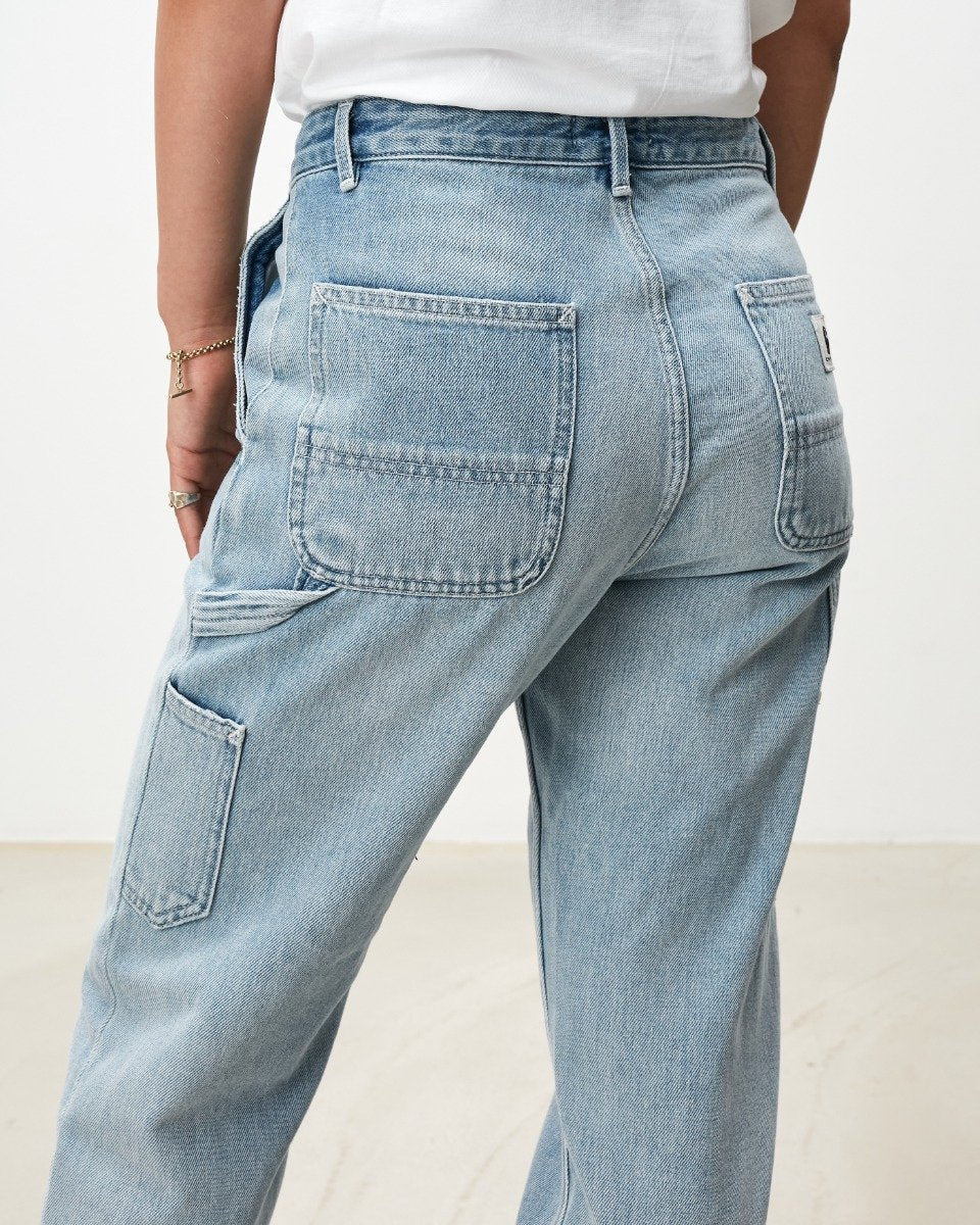 Carhartt WIP - W' Pierce Pant Maverick - BLUE LIGHT STONE / Blå - Bukser