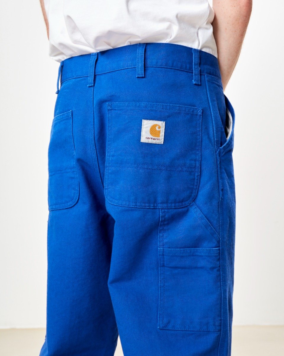 Carhartt WIP - Single Knee Pant Dearborn - LAZURITE RINSED / Blå - Bukser