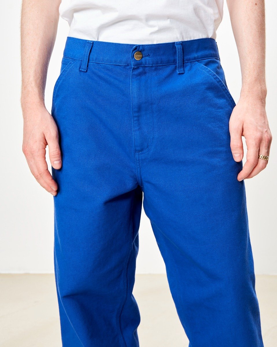 Carhartt WIP - Single Knee Pant Dearborn - LAZURITE RINSED / Blå - Bukser