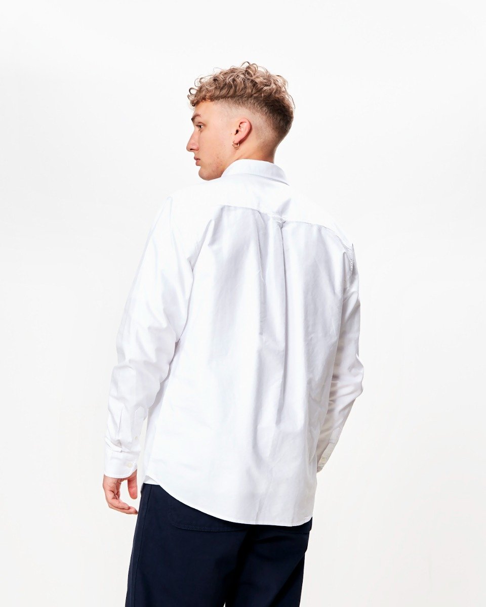Carhartt WIP - L/S C-Logo Shirt - WHITE / WHITE / Hvid - Skjorter