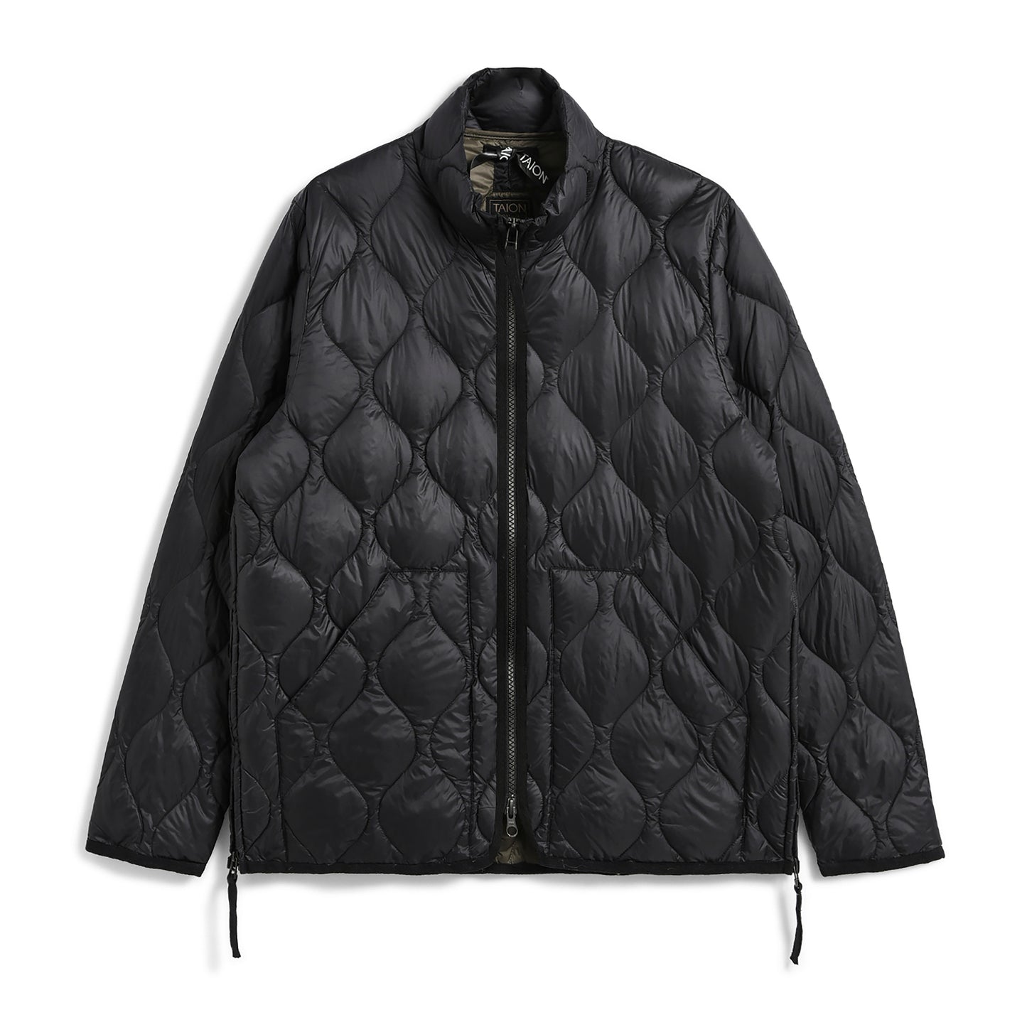 Military Hi Neck W-Zip Down Jacket (Soft shell)