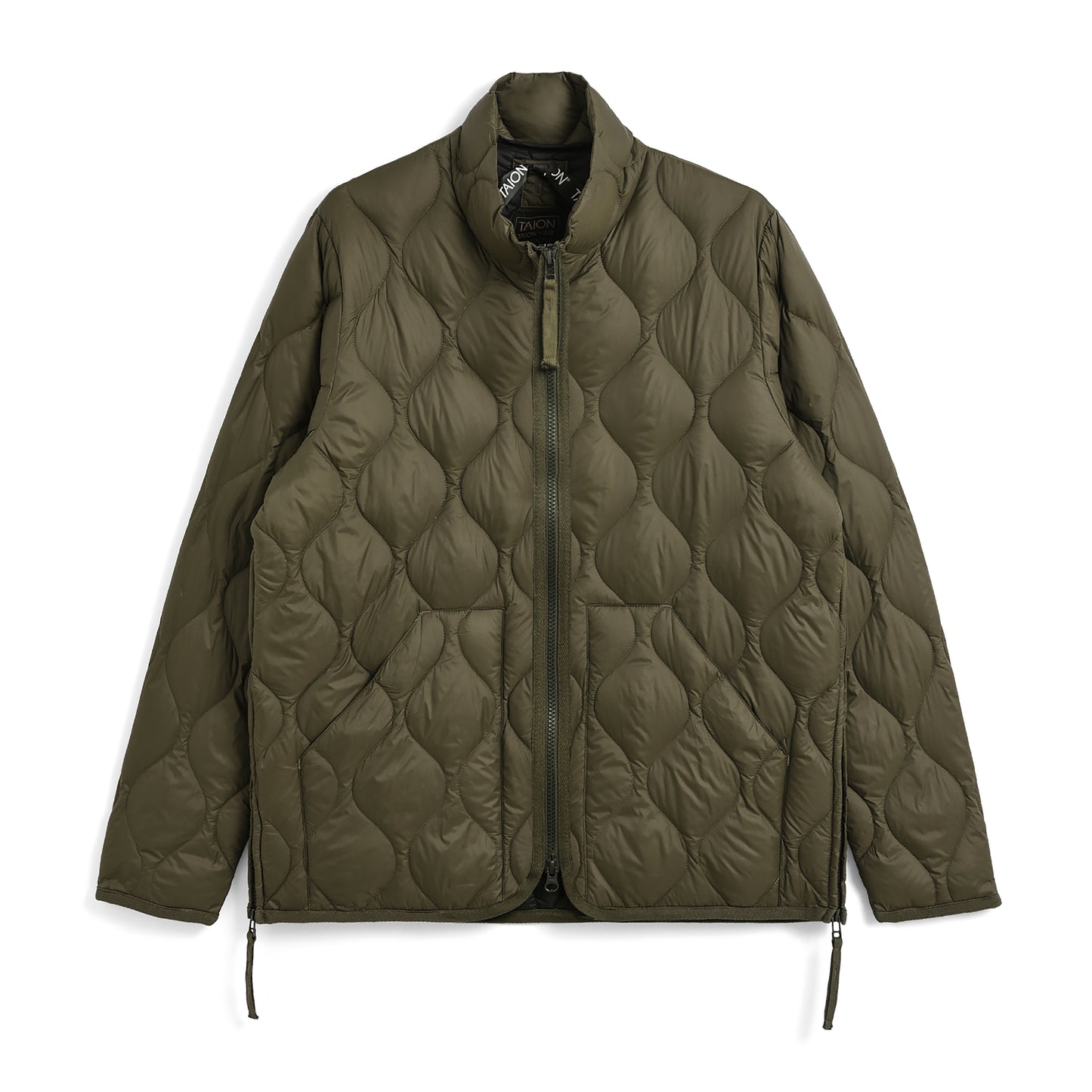 Military Hi Neck W-Zip Down Jacket (Soft shell)