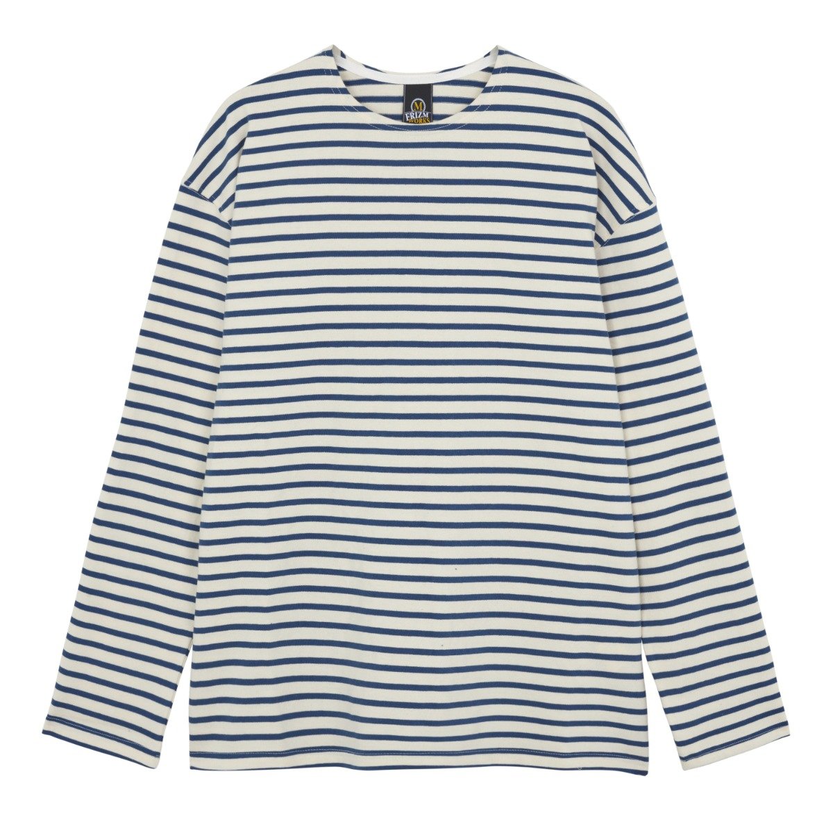 Frizmworks - Patch Stripe Boat Neck 003 - ivory - Herre > T-Shirts