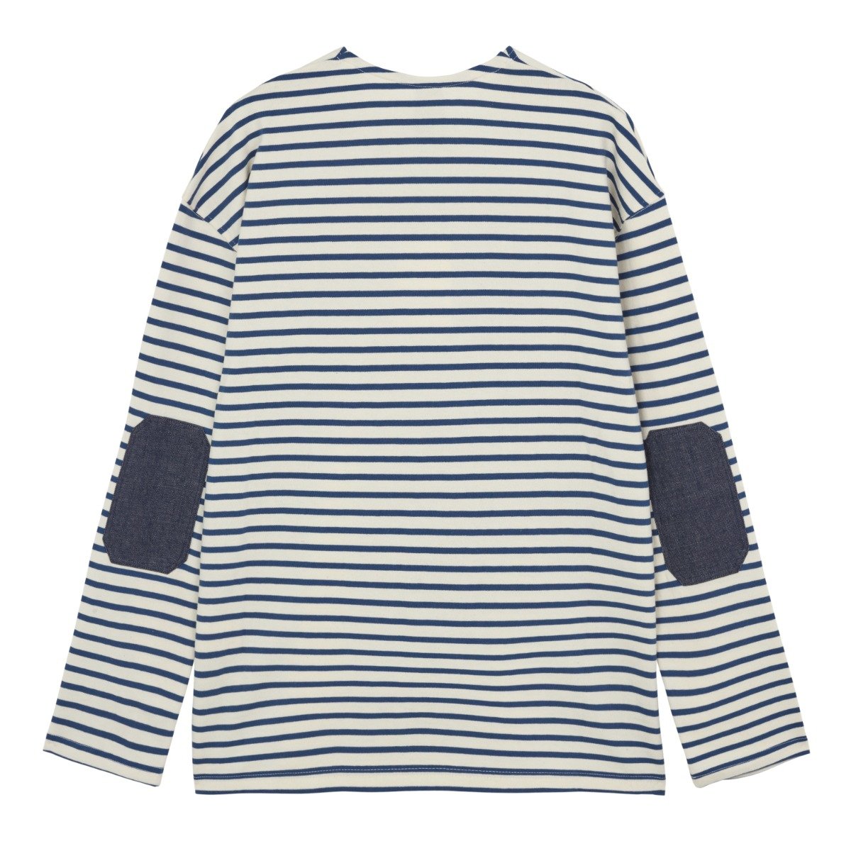 FrizmWORKS Patch Stripe Boat Neck 003 Ivory