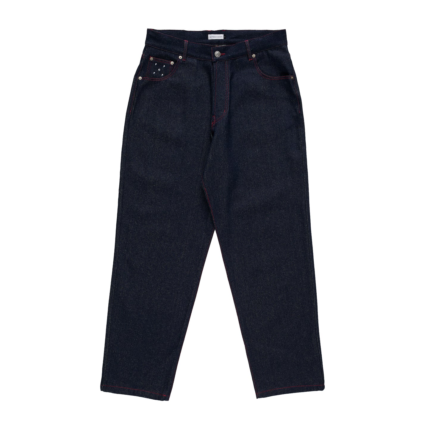 Pop Trading Company - Drs Denim Pant - RAW DENIM/HAUTE RED / Blå - Bukser