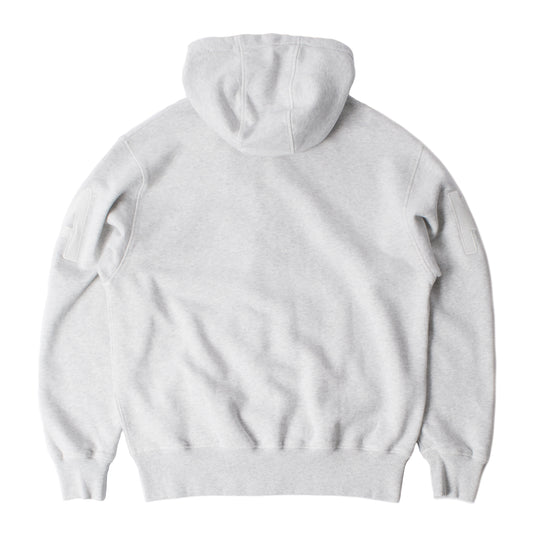 By Parra - Word Salad Zip Hooded Sweatshirt - HEATHER GREY / Grå - Sweatshirts