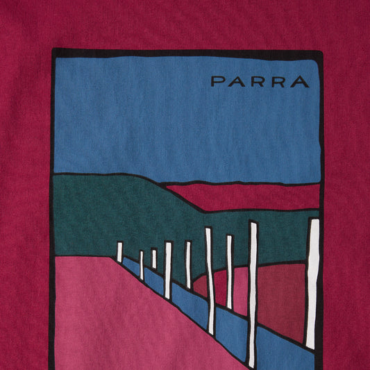 By Parra - Beach Parking T-Shirt - RASPBERRY / Rød - T-Shirts