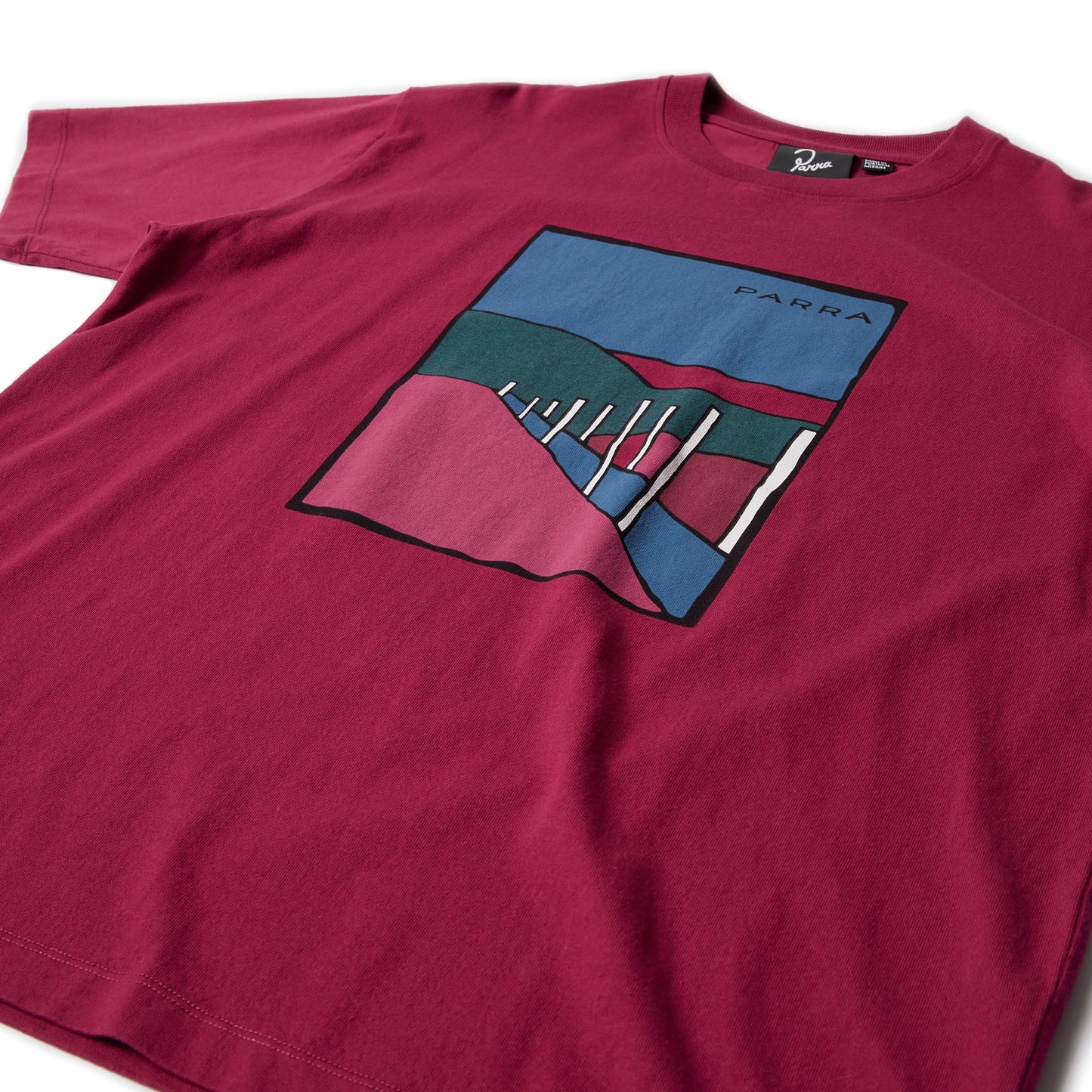 By Parra - Beach Parking T-Shirt - RASPBERRY / Rød - T-Shirts