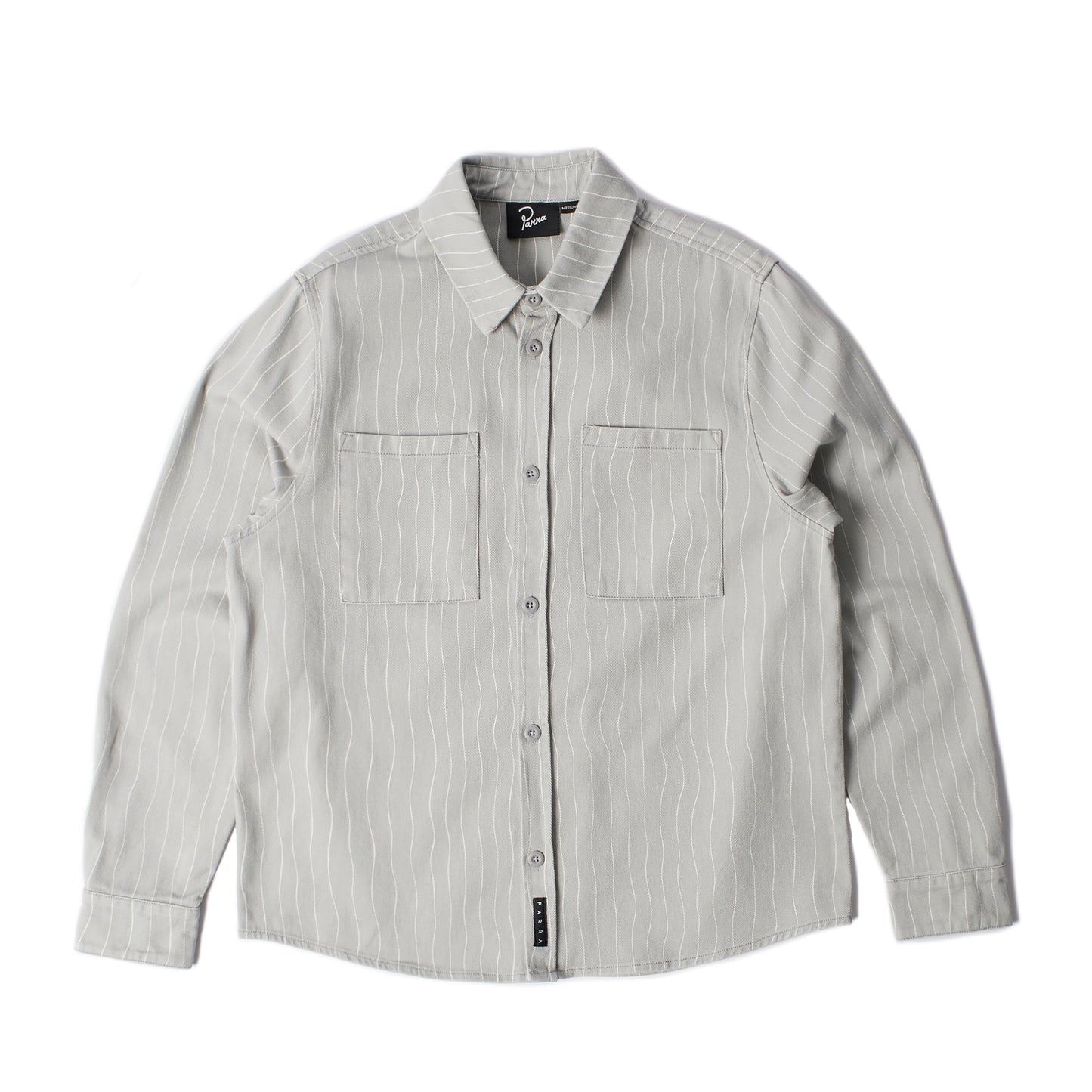 By Parra - Meandering Lines Shirt - GREY / Grå||Striber - Skjorter