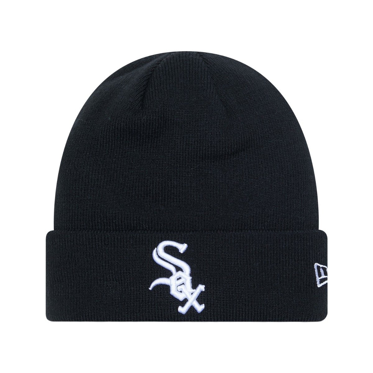 New Era - Chicago White Sox League Essential Black Cuff Knit Beanie Hat - black / white - Accessories > Huer