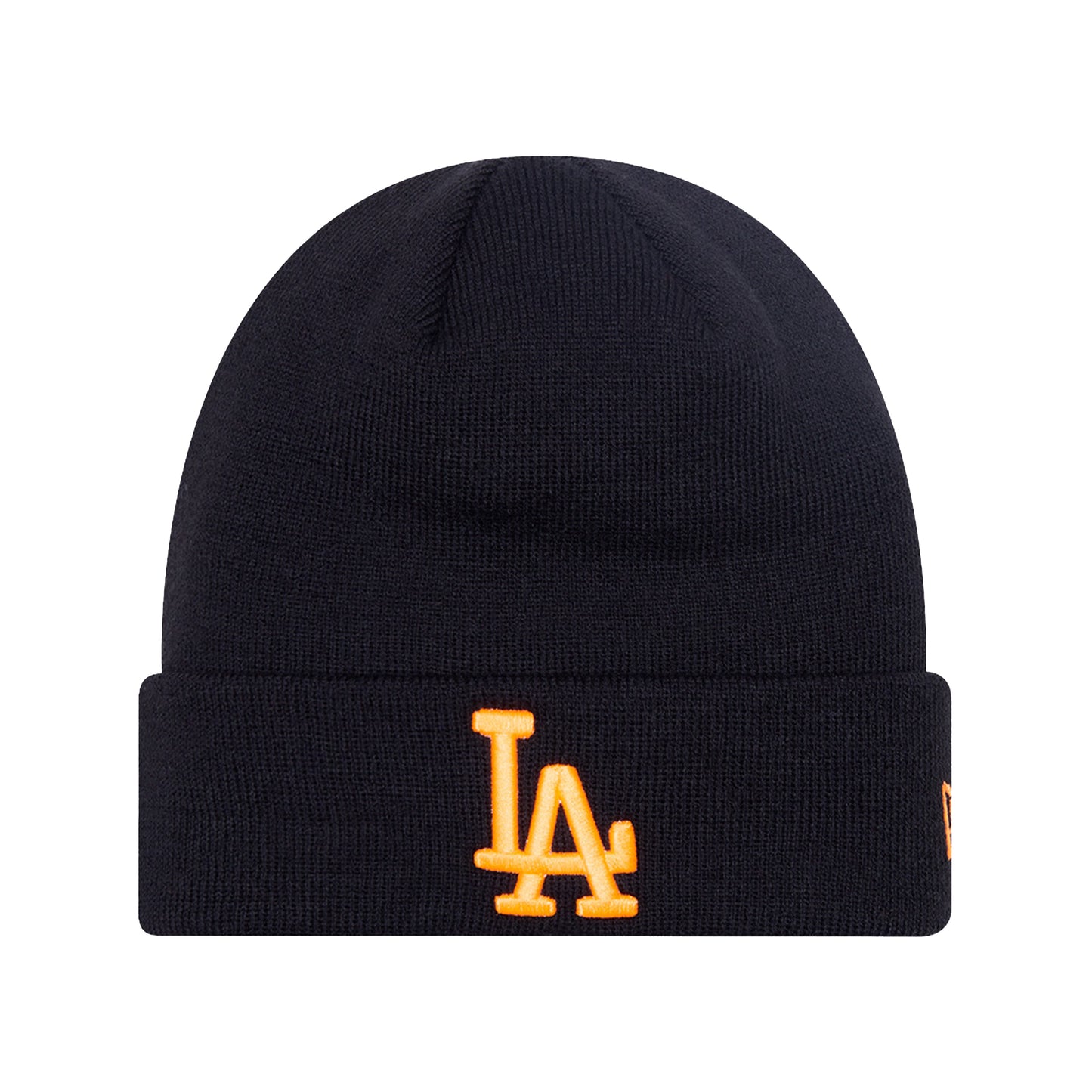New Era - LA Dodgers Neon League Essential Black Cuff Knit Beanie Hat - BLACK / Sort - Accessories