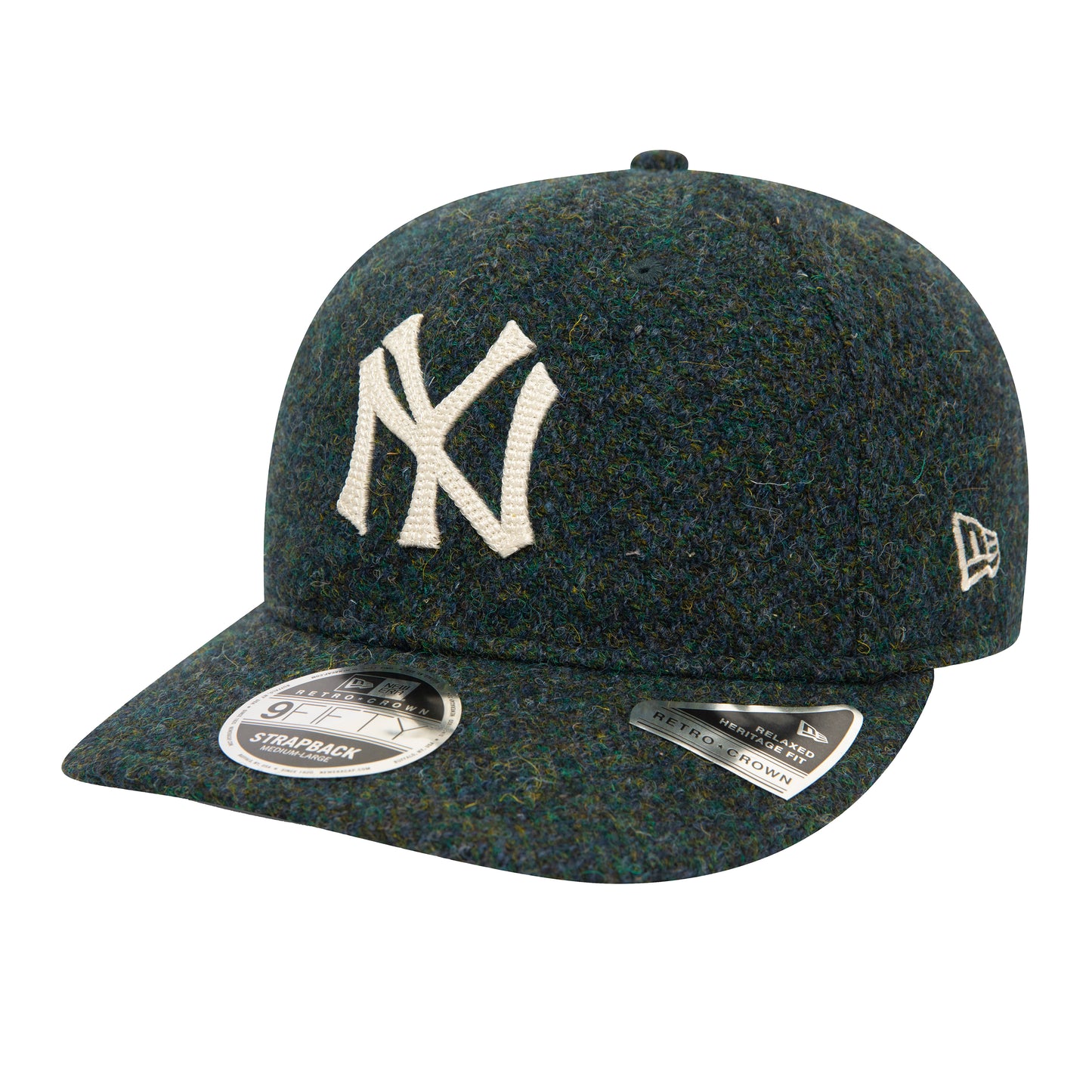 New Era - New York Yankees MLB Harris Tweed Navy Retro Crown 9FIFTY Cap - NAVY / Blå - Accessories