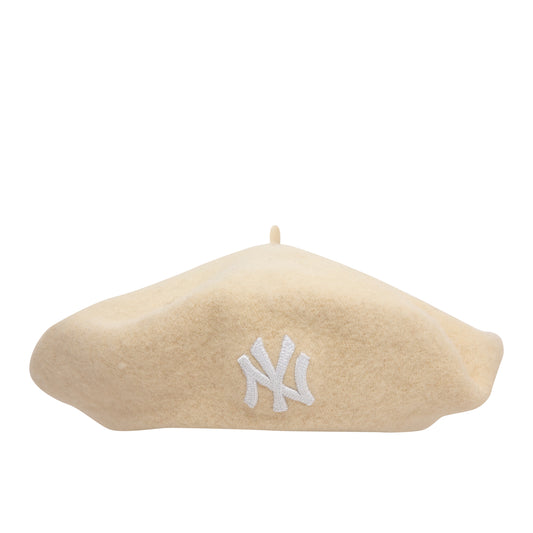 New Era - Wmns Wool Beret - New York Yankees - LIGHT BEIGE / Beige - Accessories