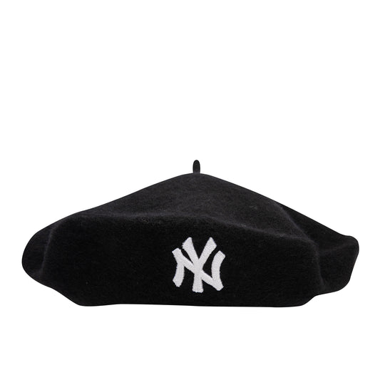 New Era - Wmns Wool Beret - New York Yankees - BLACK / Sort - Accessories