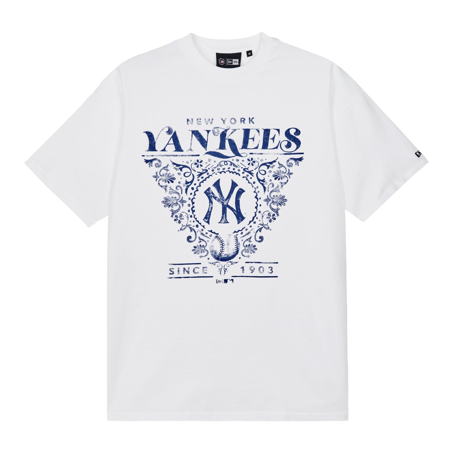 New Era - MLB Floral Graphic New York Yankees Oversized T-Shirt - WHITE / Hvid||Print - T-Shirts