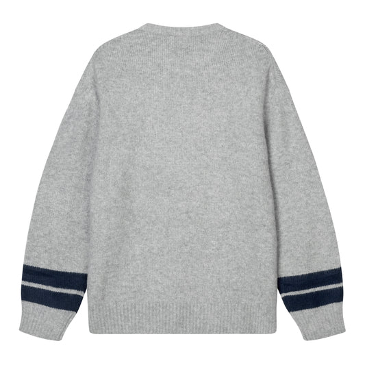 New Era - MLB NEW YORK YANKEES KNIT SWEATER - HEATHER GREY / Grå - Strik