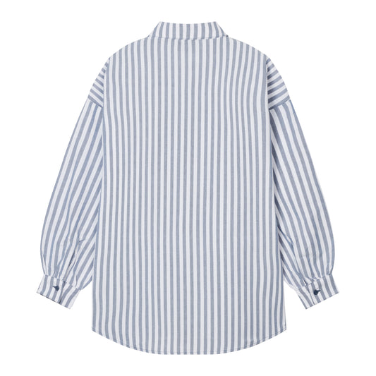 New Era - WMNS MLB NEW YORK YANKEES STRIPE SHIRT - BLUE / WHITE / Blå||Striber - Skjorter