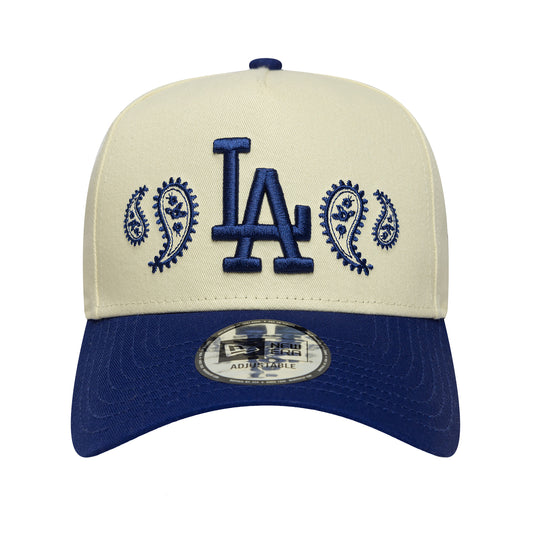 New Era - MLB LA DODGERS 9FORTY E-FRAME - CHROME WHITE / DARK ROYAL / Hvid||Blå - Accessories