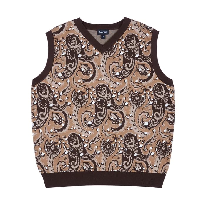 Bronze 56K - Paisley Vest - tan - Herre >