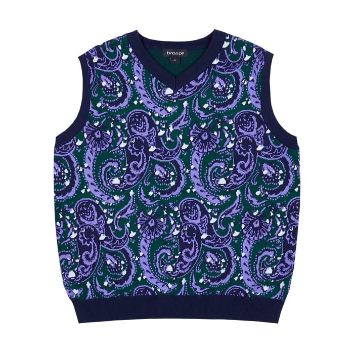 Bronze 56K - Paisley Vest - green - Herre >