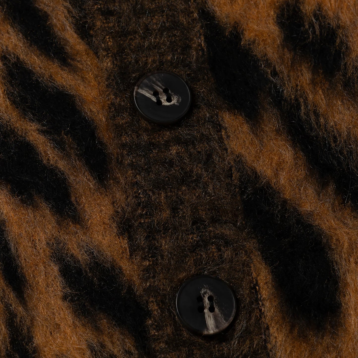 Aries - Brushed Leopard Vest - BROWN / Sort||Brun||Mønster - Strik