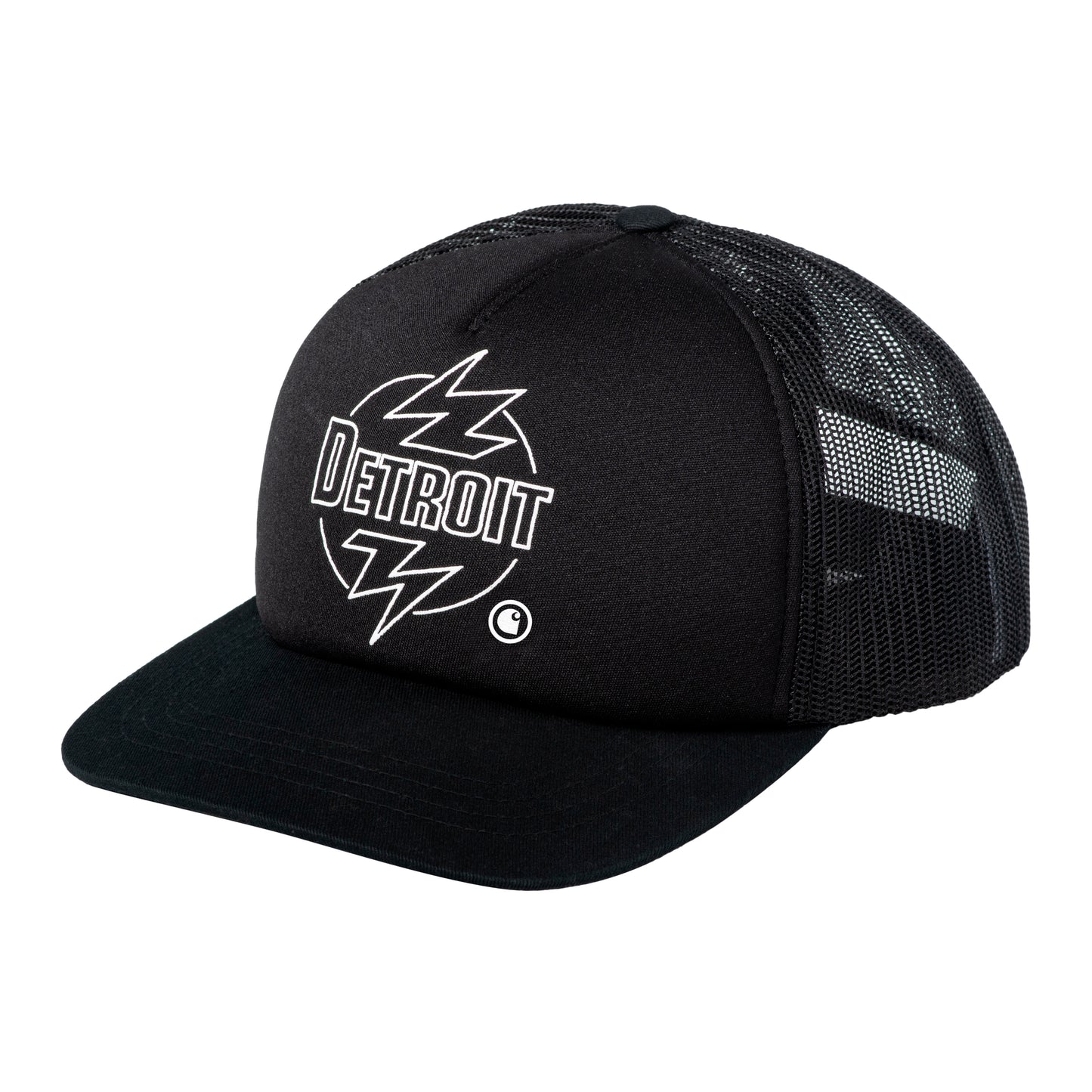 Carhartt WIP - Ablaze Trucker Cap - BLACK / WHITE / Sort - Accessories